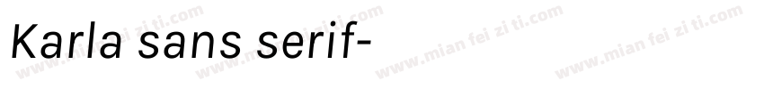 Karla sans serif字体转换
